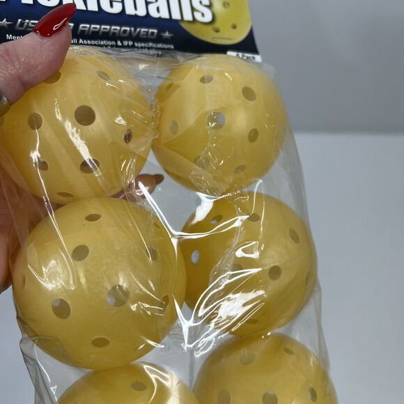 Tourna Strike Outdoor Pickleball 6-Pack USAPA Approved Optic Yellow New Open - Picture 5 of 6